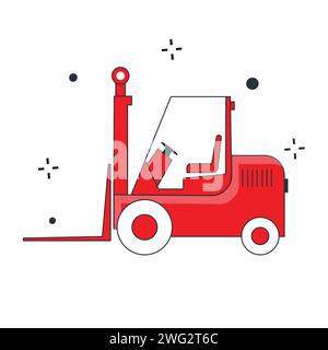 Forklift Vector Illustration Icon Design Stock Vector