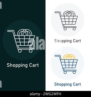 Shopping Cart Vector Illustration Icon Design Stock Vector