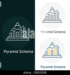 Pyramid Scheme Vector Illustration Icon Design Stock Vector