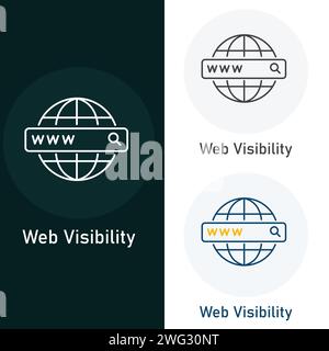 Web Visibility Vector Illustration Icon Design Stock Vector