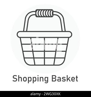 Shopping Basket Vector Illustration Icon Design Stock Vector