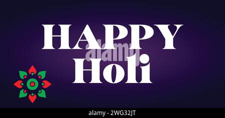 Happy Holi Stylish Text illustration Design Stock Vector