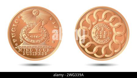 It is the one cent coin of United States of America. Image shown reverse  side of coin with wheat stalks, vintage line drawing or engraving  illustratio Stock Vector Image & Art 