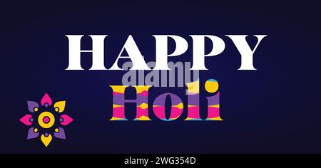 Happy Holi Stylish Text illustration Design Stock Vector