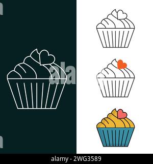 "Cupcake Vector Icon Design" Stock Vector