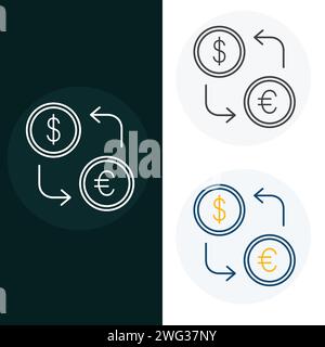 Currency Exchange Vector Illustration Icon Design Stock Vector