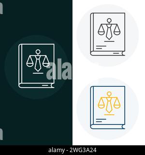 Business Law Vector Illustration Icon Design Stock Vector