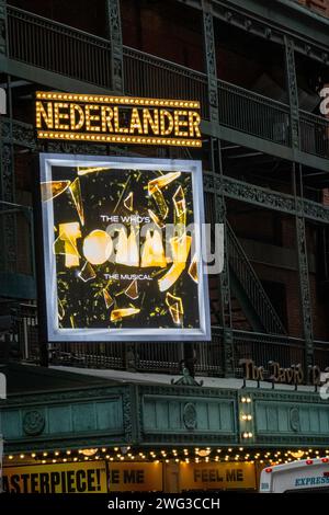 David T. Nederlander Theatre with the 'The Who's Tommy' Marquee, NYC, USA  2024 Stock Photo