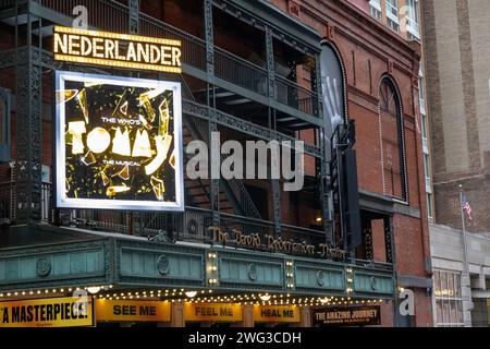 David T. Nederlander Theatre with the 'The Who's Tommy' Marquee, NYC, USA  2024 Stock Photo