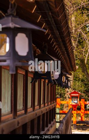 Japanese metal lanterns Stock Photo