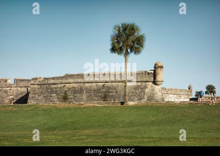 Castillo de San Marcos, the oldest masonry fort in the United States, in St. Augustine, Florida. Stock Photo