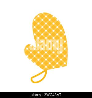 Yellow Oven Mitt Icon Vector Illustration Stock Vector