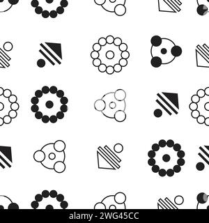 monocrom geometric triangle dots seamless pattern vector Stock Vector