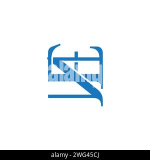 letter ws abstract linked simple logo vector Stock Vector
