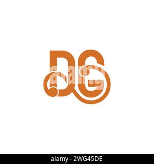 letter dg elegant decoration font logo vector Stock Vector