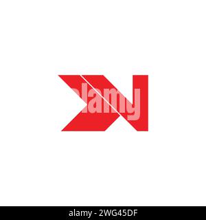 letter vn abstract arrow simple logo vector Stock Vector