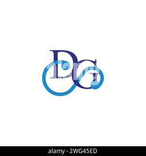 letter dg colorful decorative logo vector Stock Vector