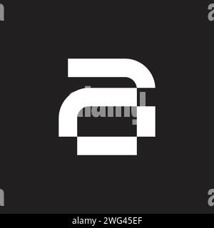 letter a alpha pixels technology logo vector Stock Vector