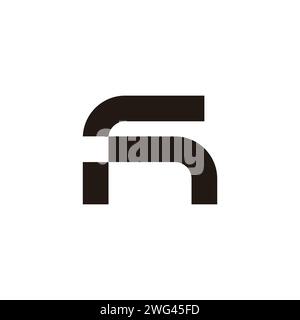 letter gh motion line simple logo vector Stock Vector