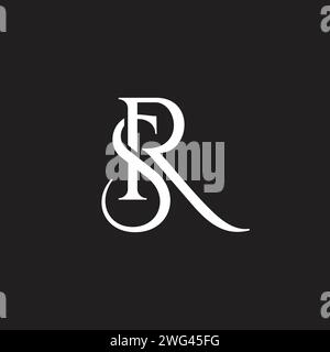 letter sr elegant overlap logo vector Stock Vector