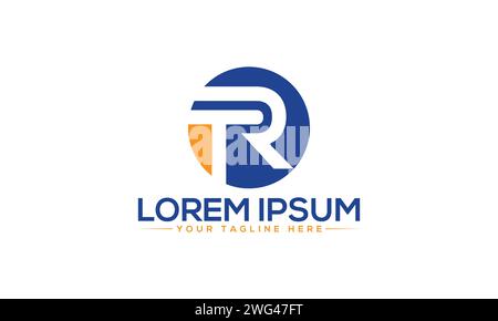 TR Letter Logo Design. Creative and Modern Logo Design. Stock Vector