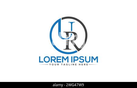 UR Letter Logo Design. Creative and Professional UR Logo Design. Stock Vector