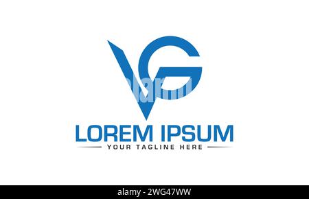 VG V G Logo Design with Black and White Creative Icon Text Letter ...