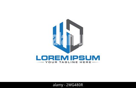 WD Letter Logo Design. Unique and Modern WD Logo design. Stock Vector