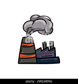 Smoke from factories pollutes the environment Stock Vector