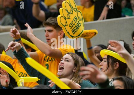 February 1 2024: Baylor Lady Bears students during the 1st half of the NCAA Basketball game between the Texas Longhorns and Baylor Lady Bears at Foster Pavilion in Waco, Texas. Matthew Lynch/CSM Stock Photo