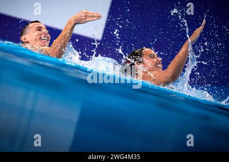Jennifer Cerquera Hatiusca and Gustavo Sanchez of Colombia compete in ...