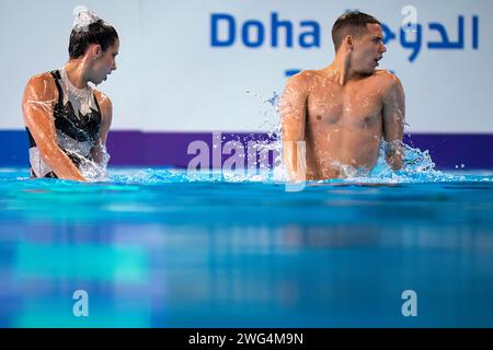 Andy Manuel Avila Gonzalez and Carelys Valdes Castillo of Cuba compete ...