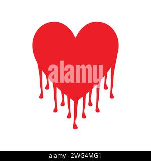 blood flowing heart icon concept, vector illustration Stock Vector
