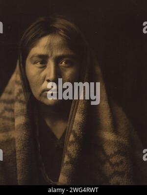 Navaho matron, c1904. Head-and-shoulders portrait of a Navaho woman. Stock Photo