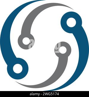 Circuit Logo Template vector illustration icon design Stock Vector