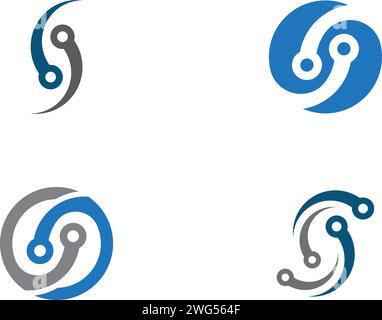 Circuit Logo Template vector illustration icon design Stock Vector