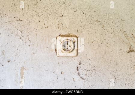Interior detail of an abandoned old house Stock Photo