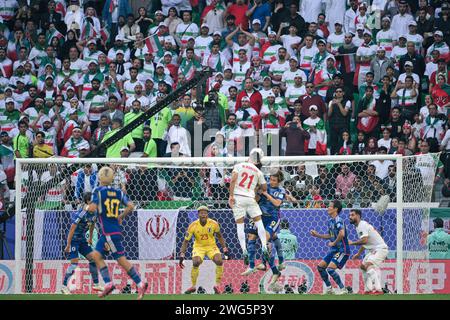 AL RAYYAN, Qatar. 3 February, 2024. ISLAMIC REPUBLIC OF IRAN VS JAPAN：Quarter Final - AFC Asian Cup Qatar 2023 at EDUCATION CITY STADIUM. Credit: Meng Gao/Alamy Live News Stock Photo