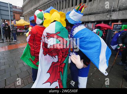 Scotland fans ahead of the Guinness Six Nations match at Murrayfield