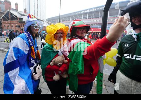 Scotland fans ahead of the Guinness Six Nations match at Murrayfield