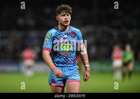 Wakefield, England - 26th January 2024 - Farrimon of Wigan Warriors. Rugby League Matty Ashust Testimonial, Wakefield Trinity vs Wigan Warriors at DIY Kitchens Stadium, Wakefield, UK  Dean Williams Stock Photo