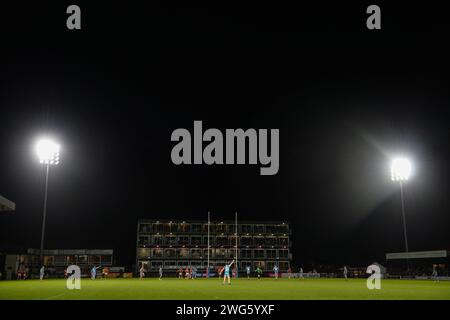 Wakefield, England - 26th January 2024 - General view. Rugby League Matty Ashust Testimonial, Wakefield Trinity vs Wigan Warriors at DIY Kitchens Stadium, Wakefield, UK  Dean Williams Stock Photo