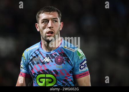 Wakefield, England - 26th January 2024 - Floodlight Failure. Rugby League Matty Ashust Testimonial, Wakefield Trinity vs Wigan Warriors at DIY Kitchens Stadium, Wakefield, UK  Dean Williams Stock Photo