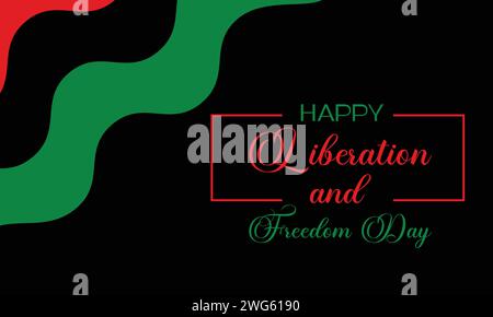 Happy Liberation And Freedom Day Text design Stock Vector