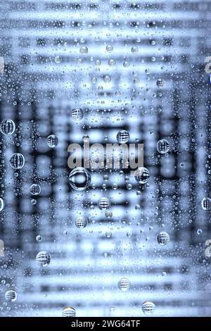 Abstract grid with bubbles. Stock Photo