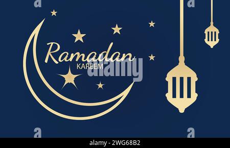 Happy Ramadan Kareem Template Design. Stock Vector