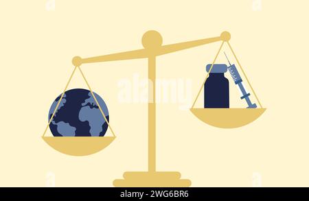 Due to high demand and price shortage of vaccine is observed illustration Stock Vector