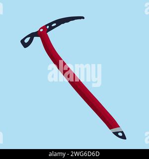 Vector illustration of an ice ax for mountaineering. Stock Vector