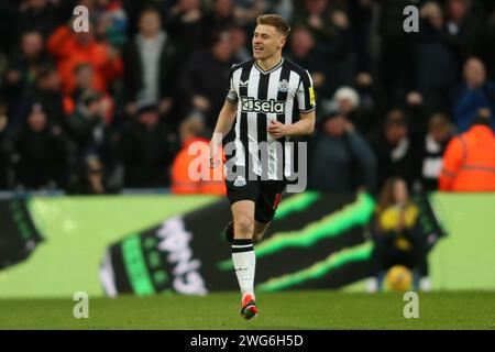 Newcastle on Saturday 3rd February 2024. Newcastle United's Harvey Barnes celebrates Newcastle United's fourth goalduring the Premier League match between Newcastle United and Luton Town at St. James's Park, Newcastle on Saturday 3rd February 2024. (Photo: Michael Driver | MI News) Credit: MI News & Sport /Alamy Live News Stock Photo