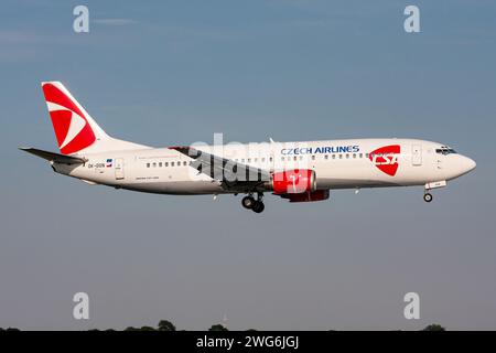 CSA Czech Airlines Boeing 737-400 with registration OK-DGN on final for Amsterdam Airport Schiphol Stock Photo